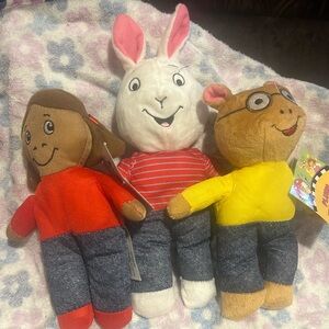 Adorable Trio of Plush Animal Companions
